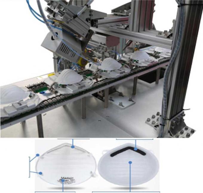 automatische Herstellungsmaschinenschalen-Maskenfertigungsstraße industrielle Schalenmaskenmaschinenschalen-Gesichtsmaske-Punktschweissenmaschine